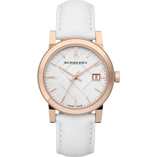 Burberry Women's BU9108 White Leather Watch