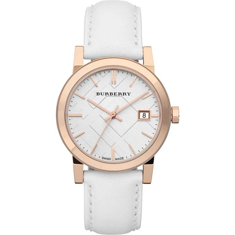 Burberry Women's BU9108 White Leather Watch