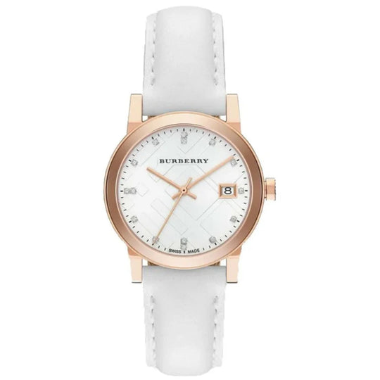 Burberry Women's BU9130 White Leather Watch