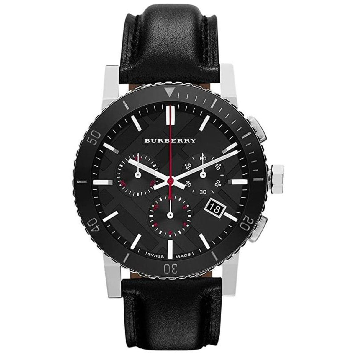 Burberry Men&#39;s BU9382 Black Leather Watch