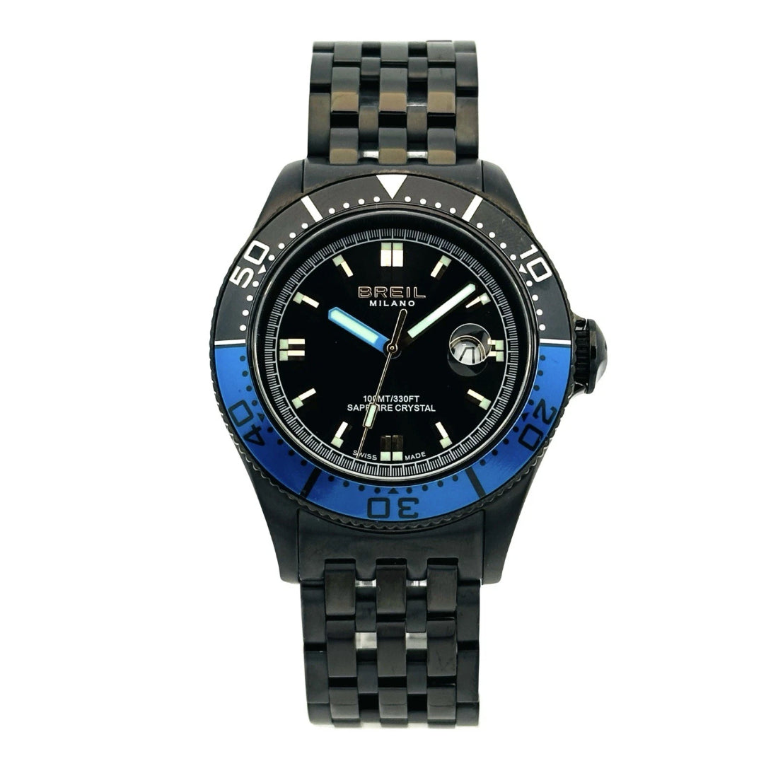 Breil Milano Manta Series Men's Black Bracelet Quartz Watch - BW0404