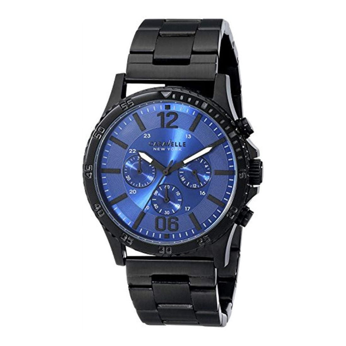 Caravelle Chronograph Men's Black Bracelet Quartz Watch - 45A106