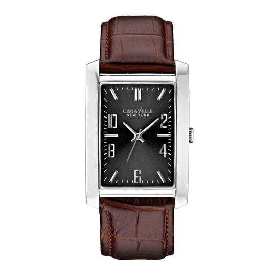 Caravelle New York by Bulova Men's Brown Strap Quartz Watch - 43A119