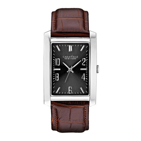 Caravelle New York by Bulova Men's Brown Strap Quartz Watch - 43A119