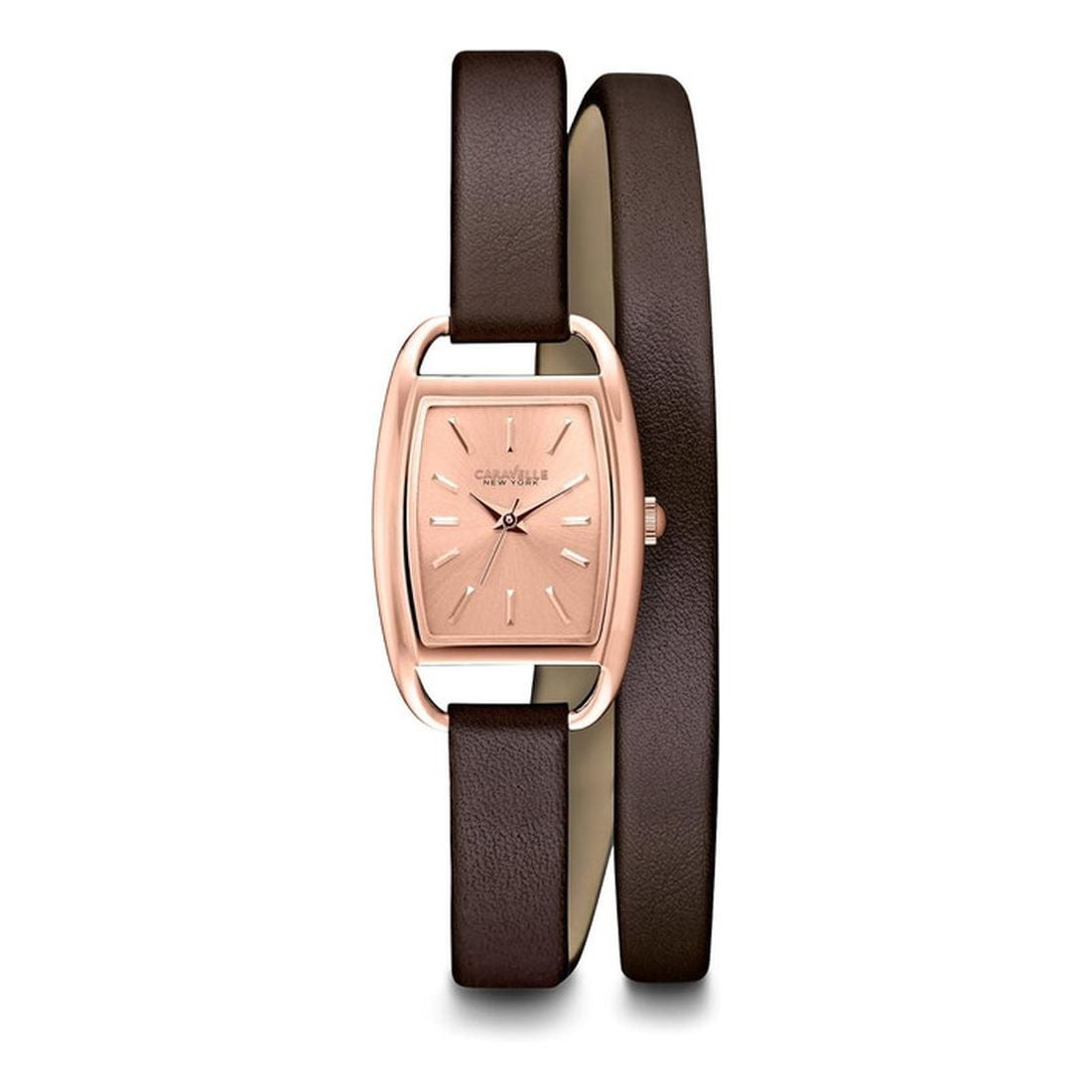 Caravelle Classic Collection Women's Brown Strap Quartz Watch - 44L123