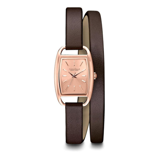 Caravelle Classic Collection Women's Brown Strap Quartz Watch - 44L123