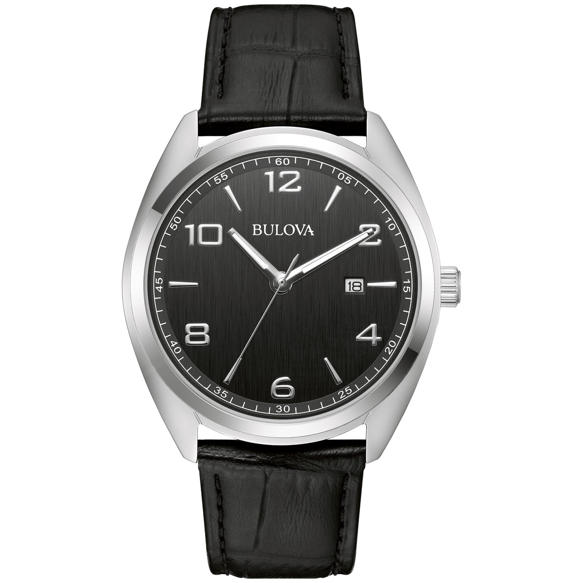 Bulova Classic Collection Men's Black Strap Quartz Watch - 96B453