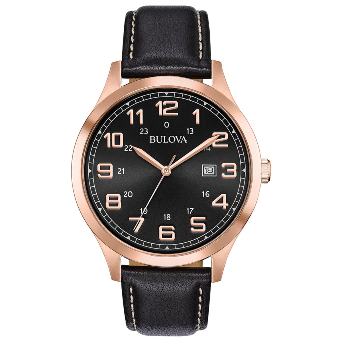 Bulova Dress Collection Men's Black Strap Quartz Watch - 97B164