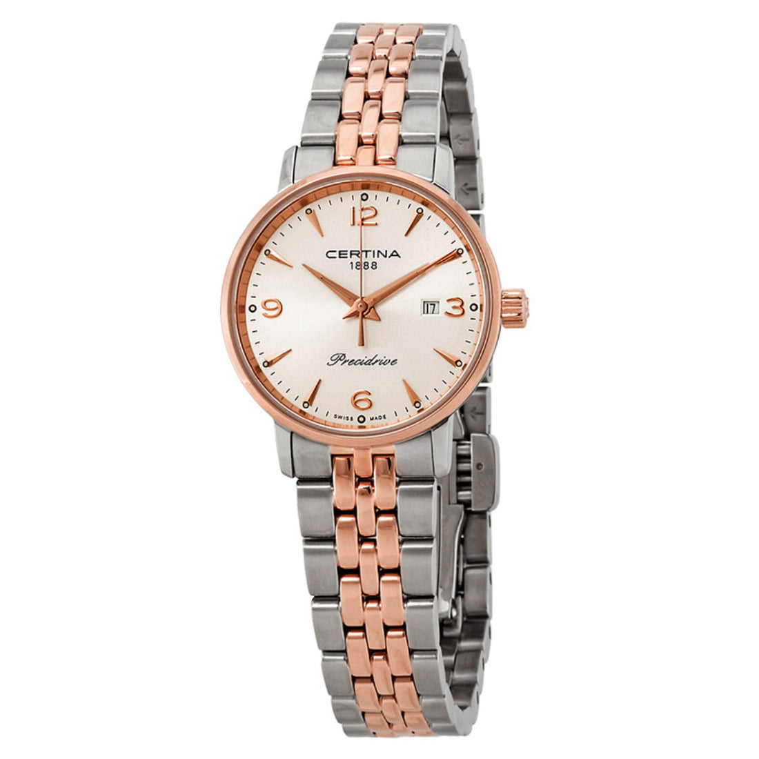 Certina DS Caimano Lady Women's Two-tone/Silver and Rose Gold-tone Bracelet Quartz Watch - C035.210.22.037.01