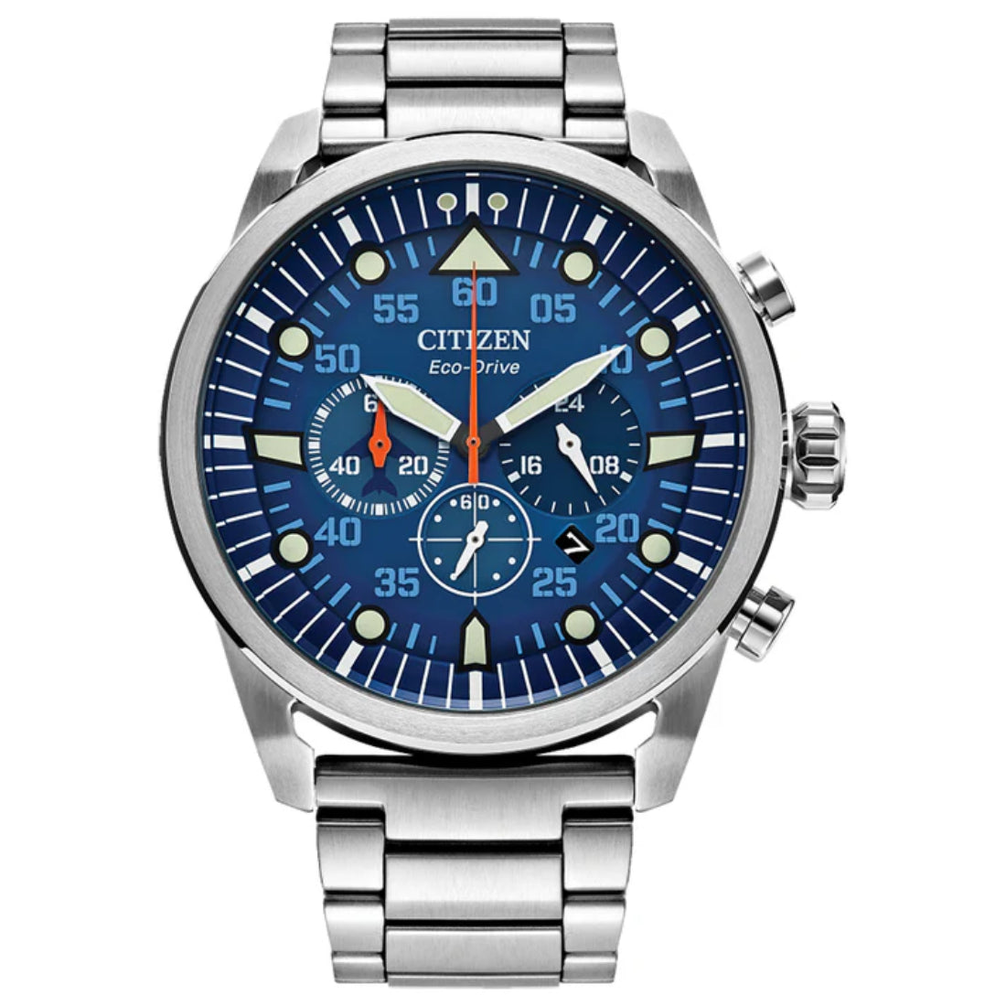 Citizen Avion Weekender Collection Men's Silver-tone Bracelet Quartz Watch - CA4211-72L