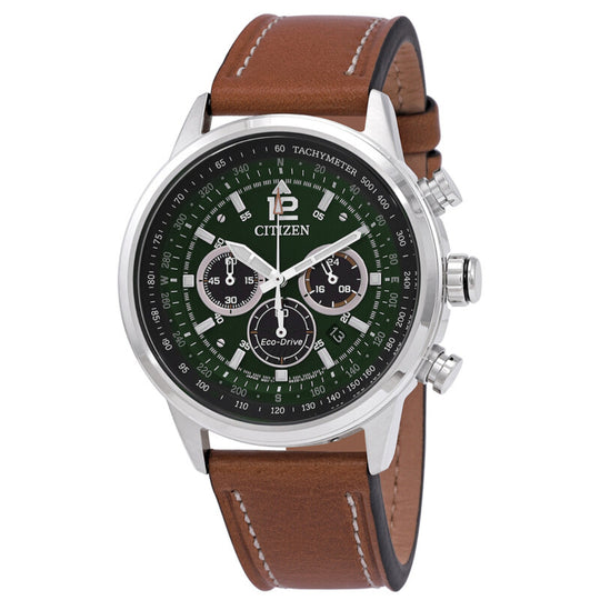 Citizen Avion Weekender Collection Men's Brown Strap Quartz Watch - CA4477-08X
