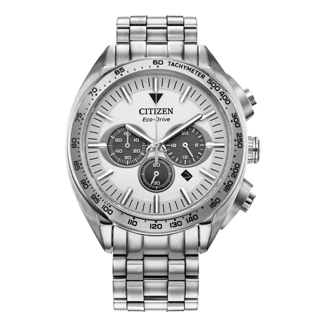 Citizen Carson Chronograph Men's Silver-tone Bracelet Quartz Watch - CA4540-54A