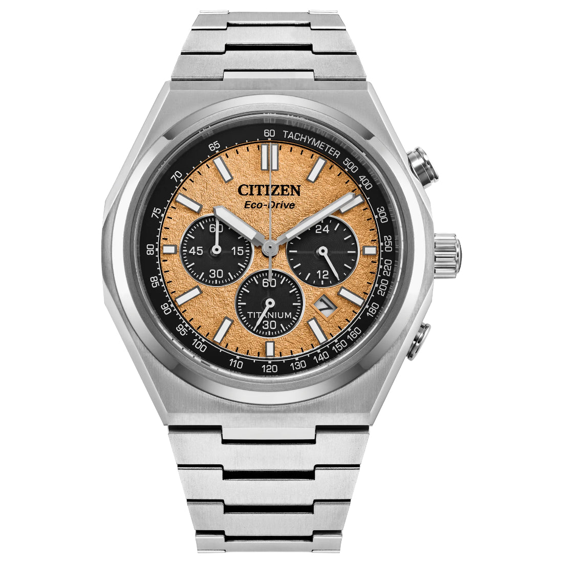 Citizen Zenshin Chrono Men's Silver-tone Bracelet Eco-Drive Watch - CA4610-85Z