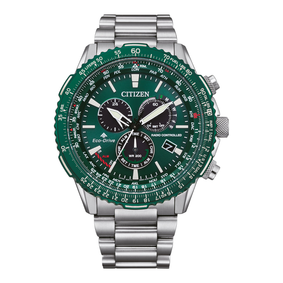 Citizen Promaster Air A-T / Promaster Sky Series Men's Silver-tone Bracelet Quartz Watch - CB5004-59W