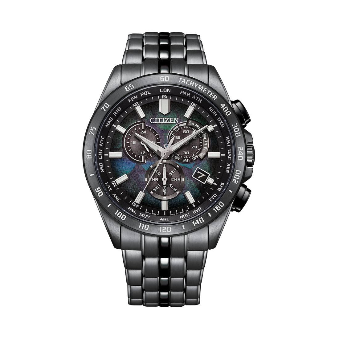 Citizen Perpetual Chrono A-T Men's Silver-tone Bracelet Quartz Watch - CB5878-56E