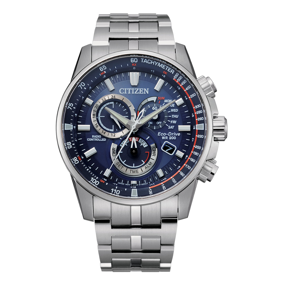 Citizen PCAT (Perpetual Calendar Atomic Timekeeping) Men's Silver-tone Bracelet Quartz Watch - CB5880-54L