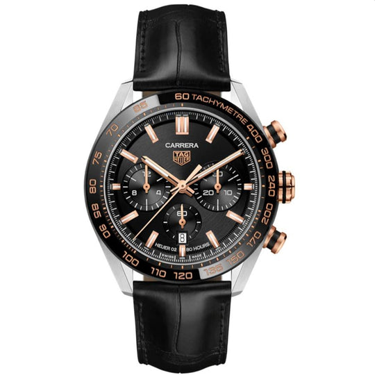 Tag Heuer Men's CBN2A5A.FC6481 Black Leather Watch