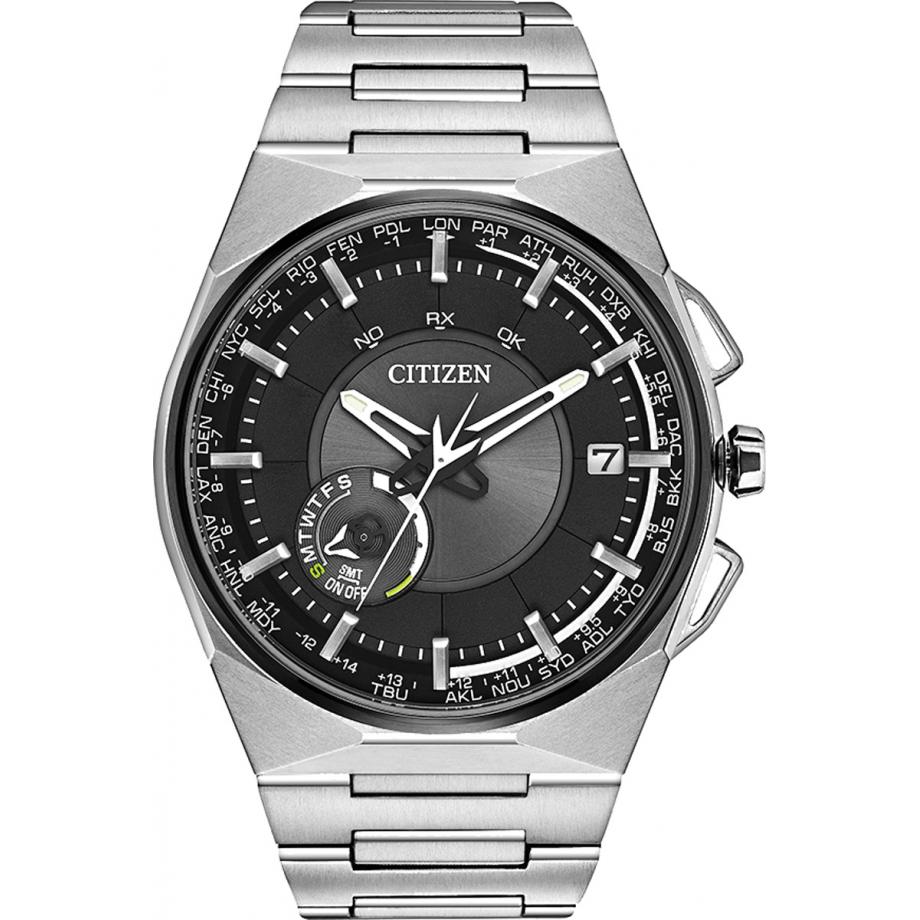 Citizen Satellite Wave F100 Men's Silver-tone Bracelet Quartz Watch - CC2006-61E