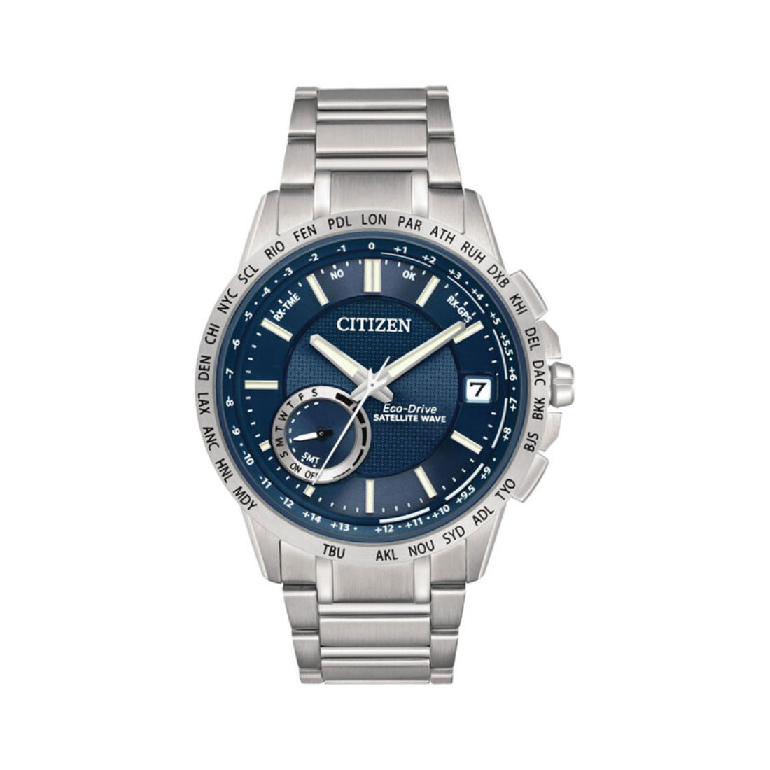 Citizen Satellite Wave GPS Men's Silver-tone Bracelet Quartz Watch - CC3000-89L