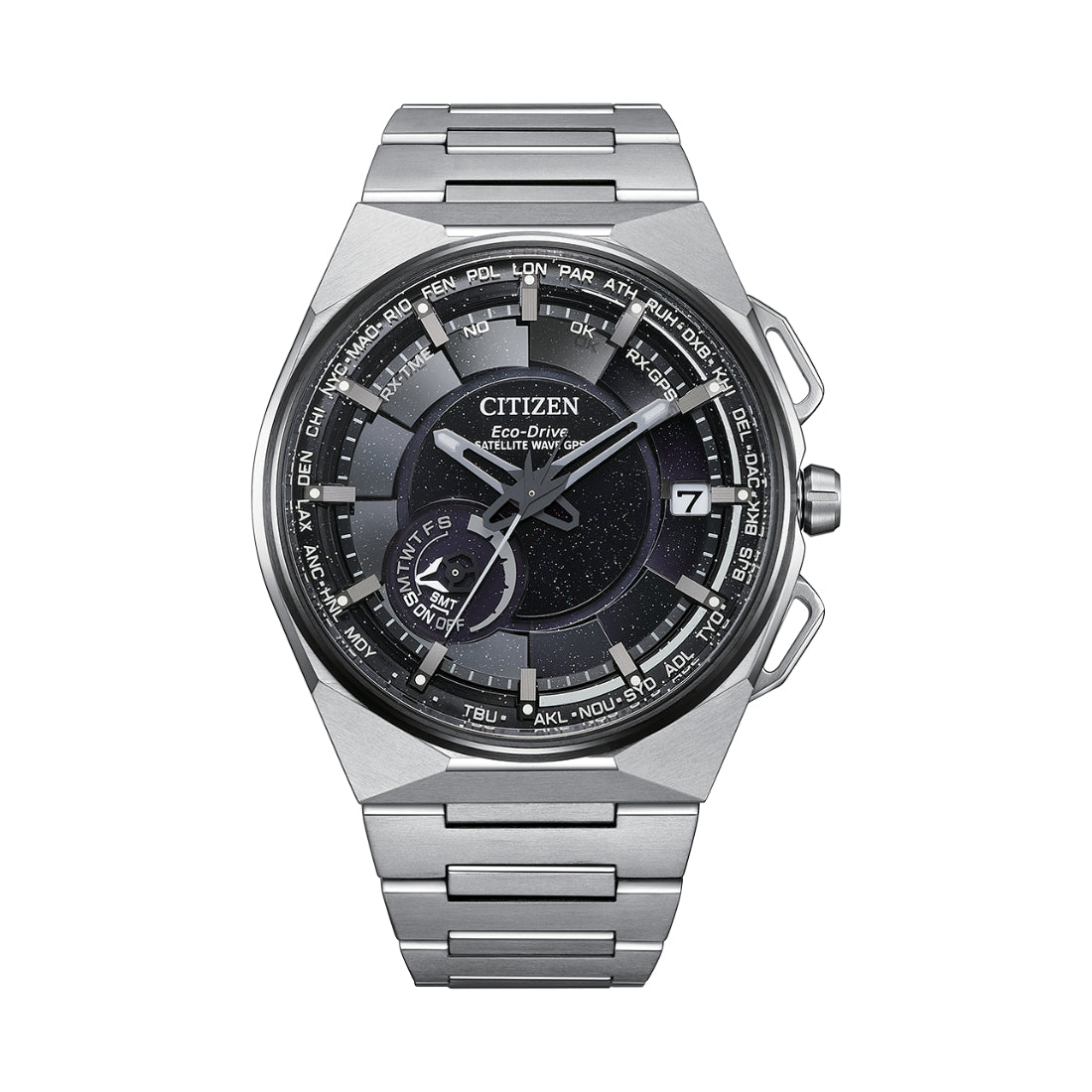 Citizen Satellite Wave GPS Men's Silver Bracelet Quartz Watch - CC3097-52E