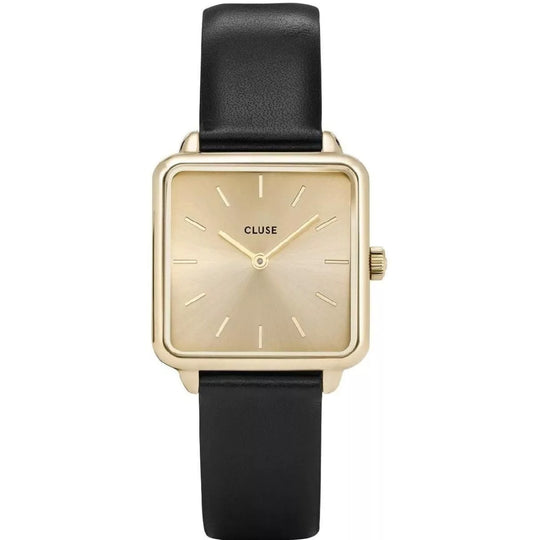 Cluse La Tétragone Women's Black Strap Quartz Watch - CL60004