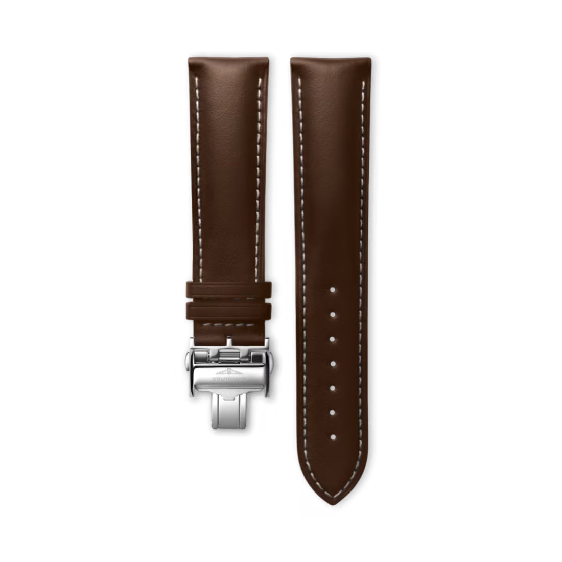 Longines Matte brown calf leather strap 21 mm