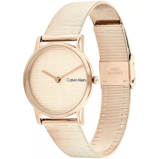 Calvin Klein CK Feel Women's Rose Gold-tone Bracelet Quartz Watch - 25100036