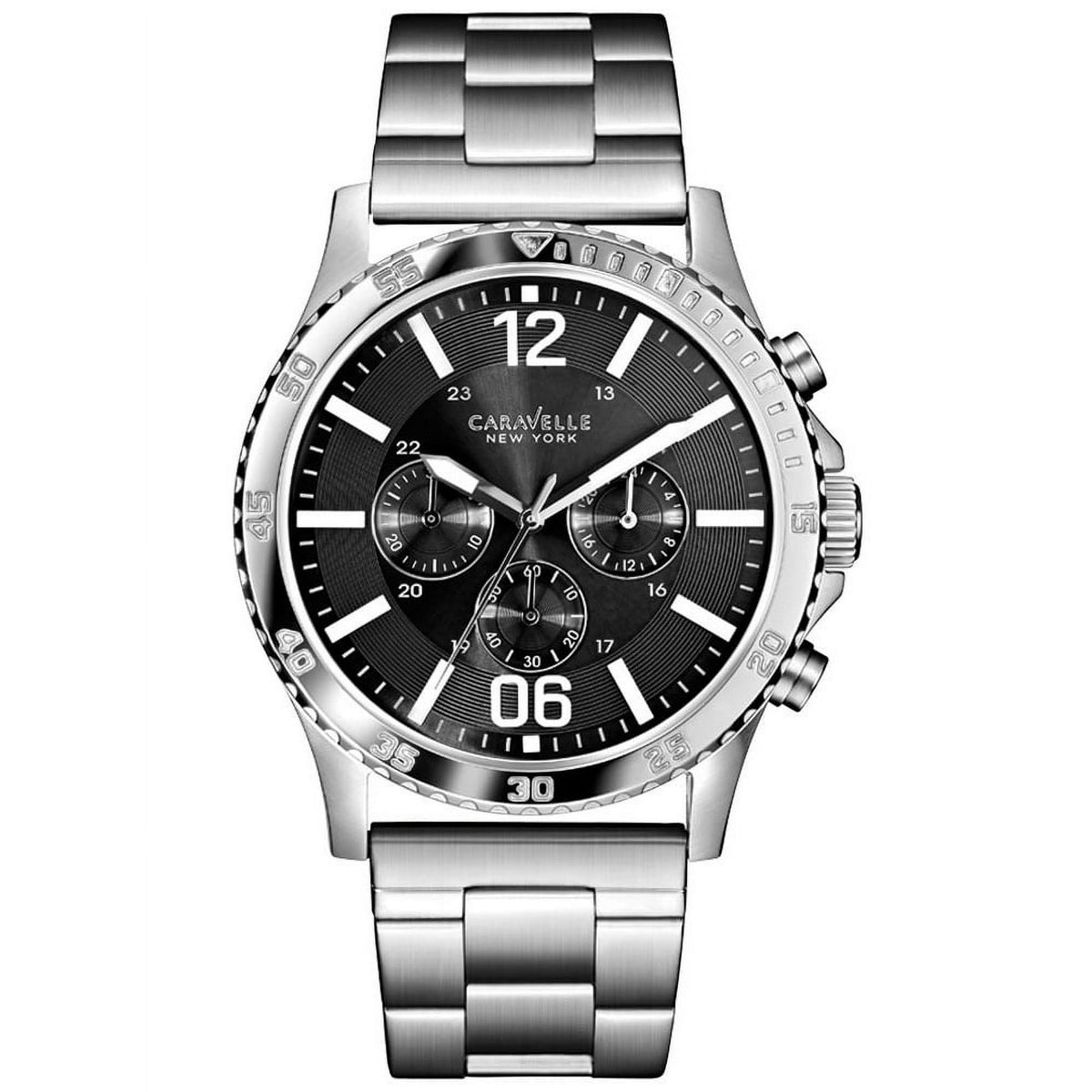 Caravelle New York Logan Men's Silver-tone Bracelet Quartz Watch - 43A115