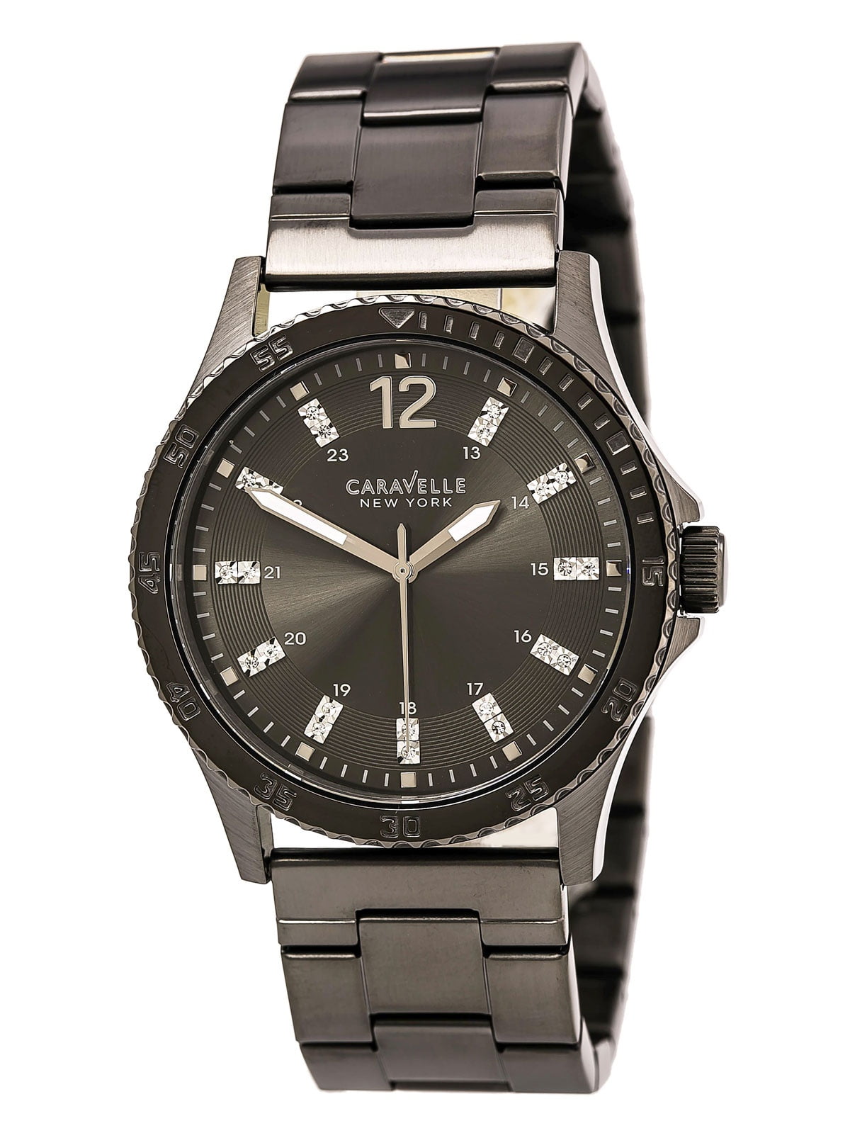 Bulova Caravelle New York Fashion Collection Men's Gunmetal Bracelet Quartz Watch - 45A138