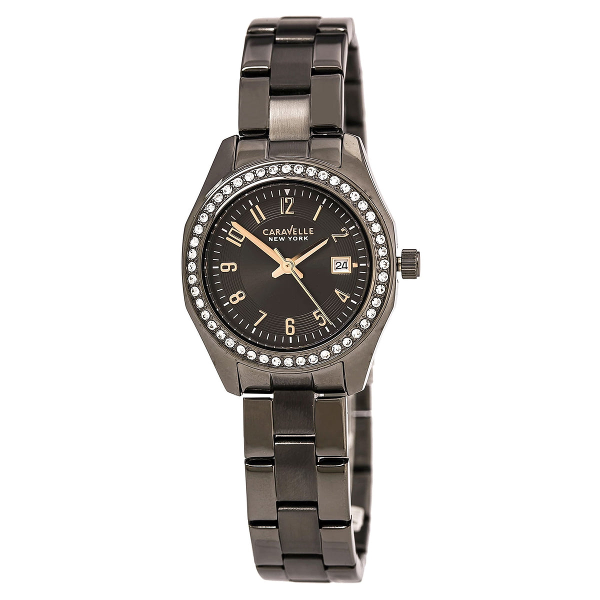 Caravelle Women's Collection Women's Gunmetal Bracelet Quartz Watch - 45M110