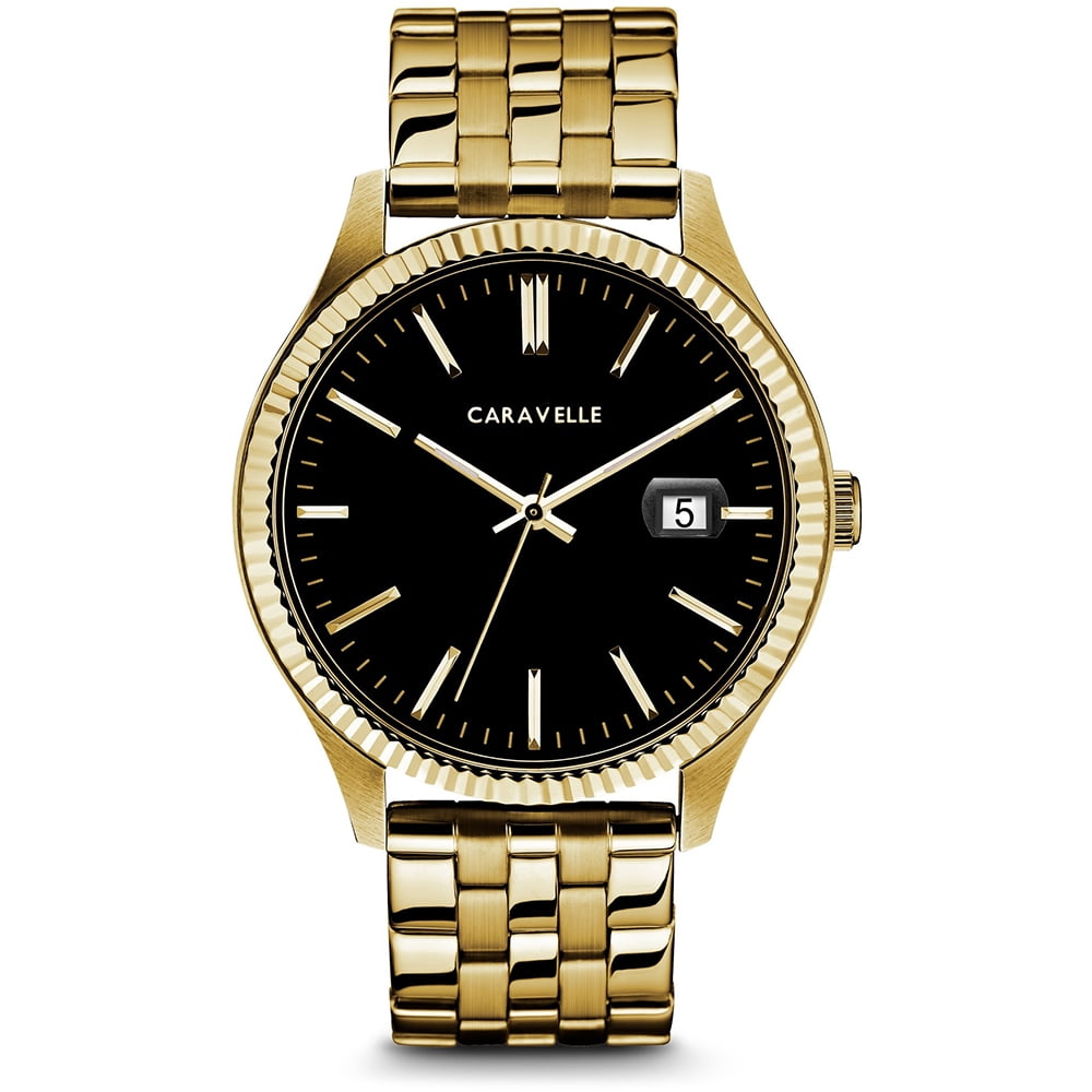 Bulova Caravelle by Bulova Men's Gold-tone Bracelet Quartz Watch - 44B121