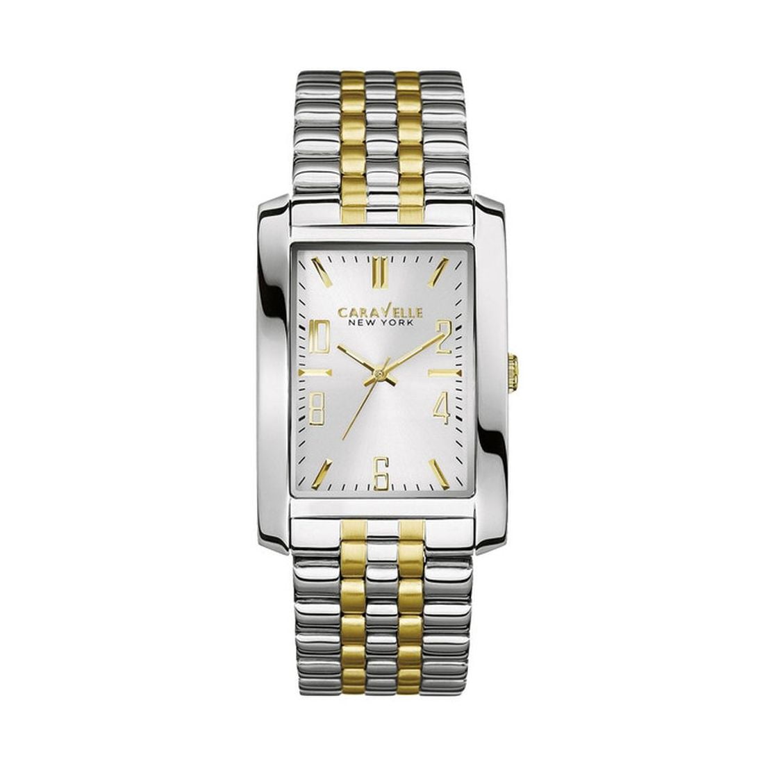 Caravelle New York by Bulova Men's Two-tone/Silver and Yellow Gold-tone Bracelet Quartz Watch - 45A123