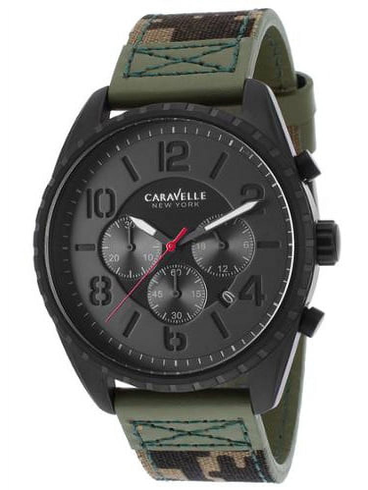 Bulova Caravelle New York Men's Green Camouflage Strap Quartz Watch - 45B123