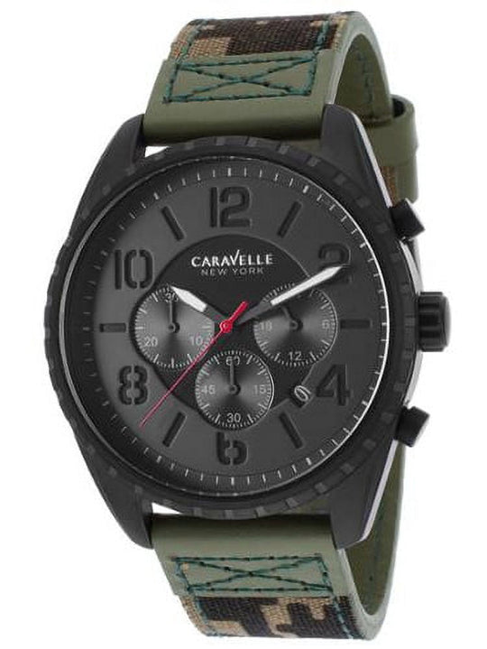 Bulova Caravelle New York Men's Green Camouflage Strap Quartz Watch - 45B123