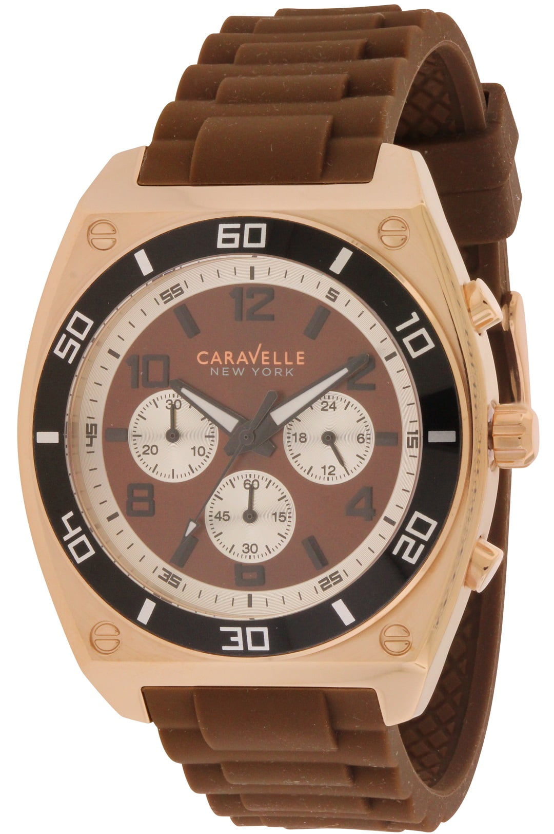 Bulova Caravelle New York Chronograph Men's Brown Strap Quartz Watch - 45A114