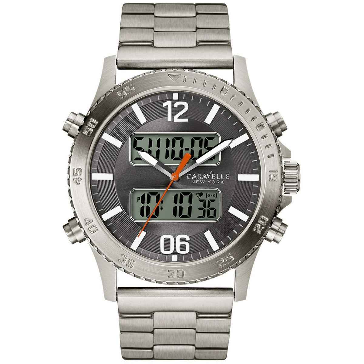 Caravelle New York by Bulova Men's Silver-tone Bracelet Quartz Watch - 43B141
