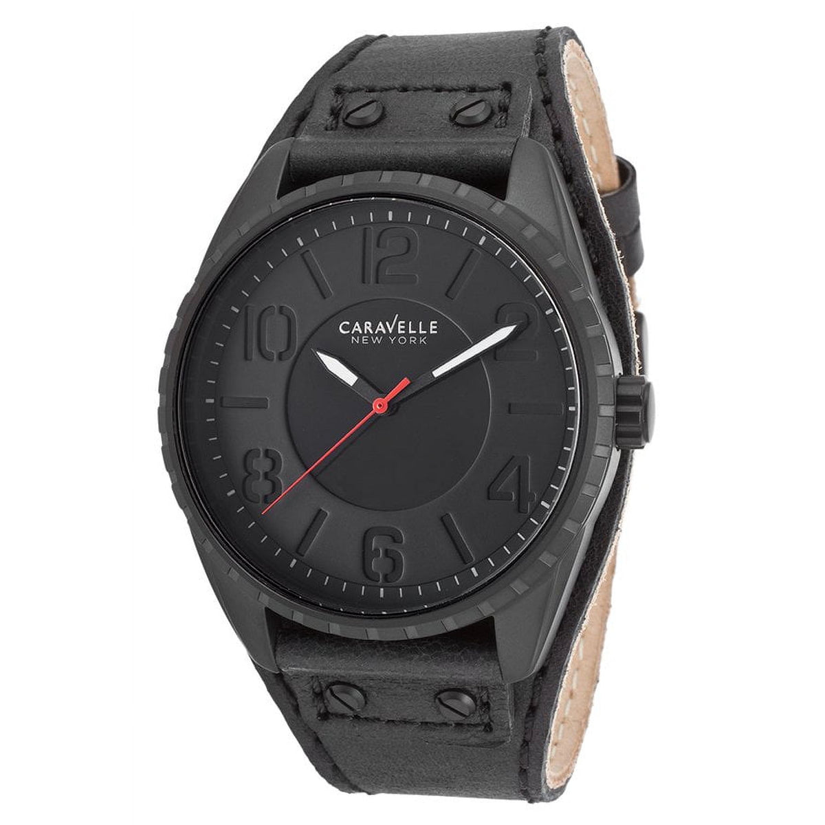 Caravelle New York by Bulova Men's Black Strap Quartz Watch - 45B125