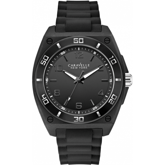 Caravelle New York by Bulova Men's Black Strap Quartz Watch - 43A127