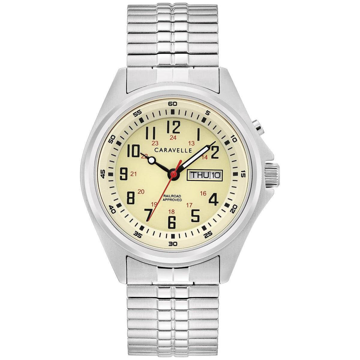 Bulova Caravelle by Bulova Traditional Men's Silver-tone Bracelet Quartz Watch - 43C124