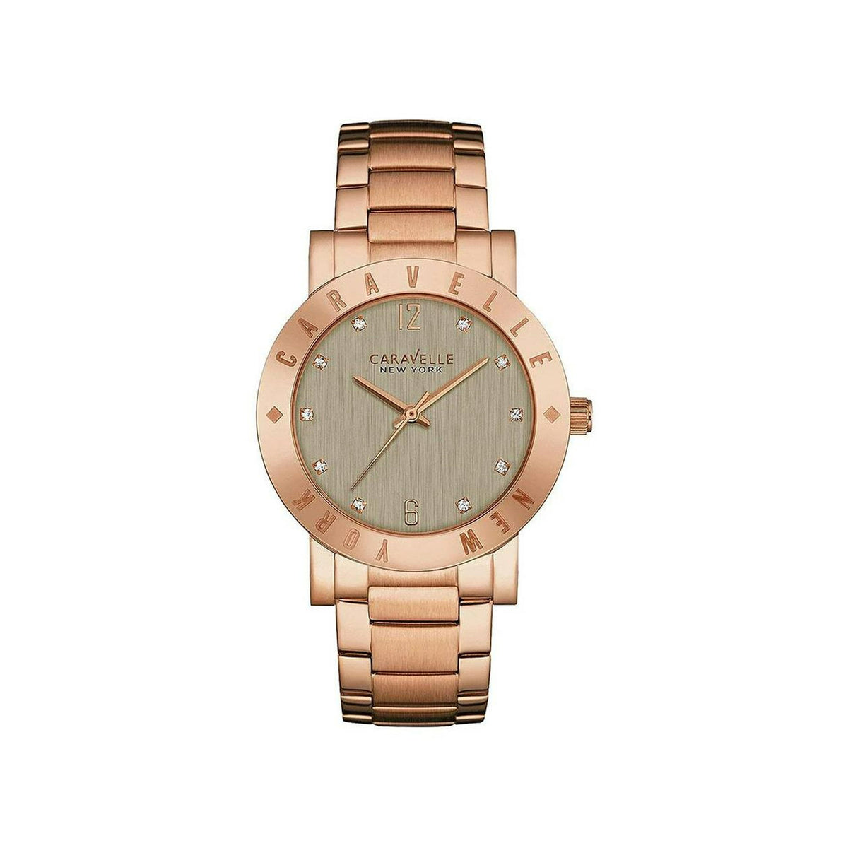 Caravelle Fashion Collection Women's Rose Gold-tone Bracelet Quartz Watch - 44L203