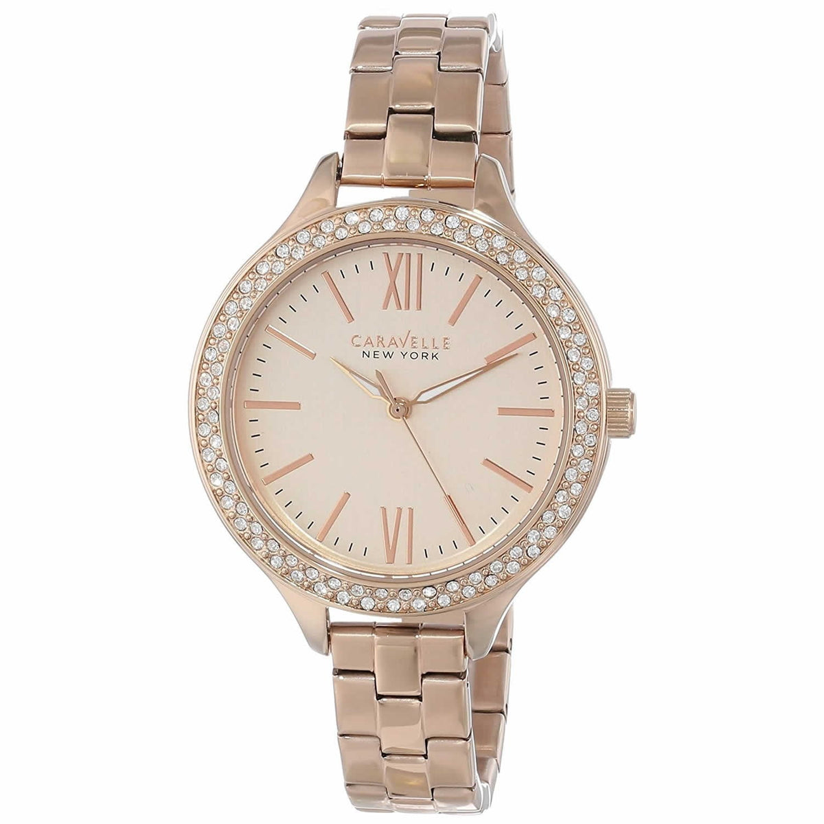 Caravelle Carla Women's Rose Gold-tone Bracelet Quartz Watch - 44L125