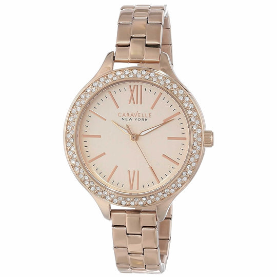 Caravelle Carla Women's Rose Gold-tone Bracelet Quartz Watch - 44L125