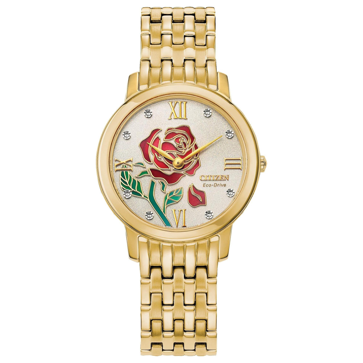 Citizen Disney Princess Collection Women's Gold-tone Bracelet Quartz Watch - EX1492-59W