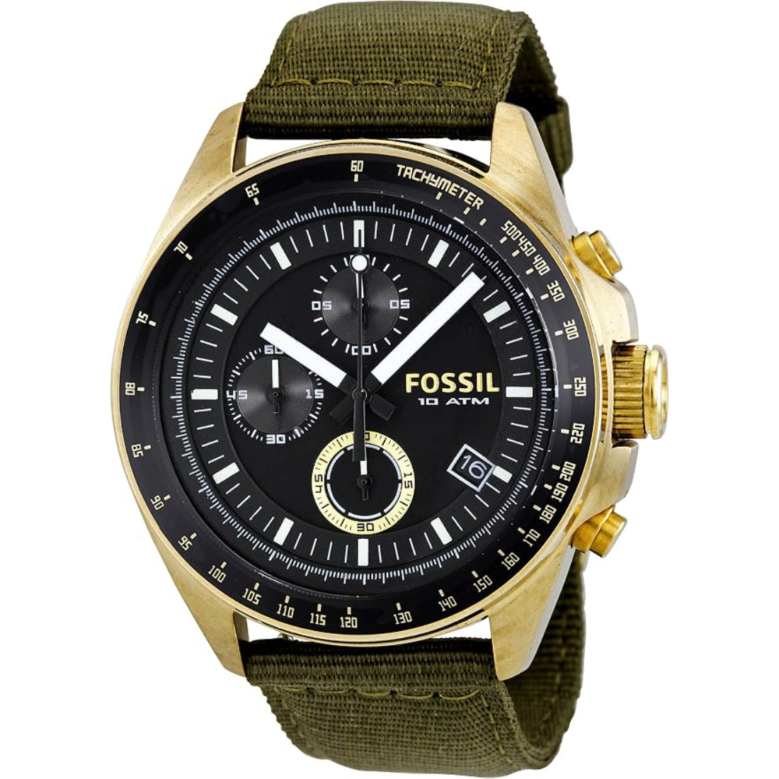 Fossil Decker Men's Green Strap Quartz Watch - DE5017