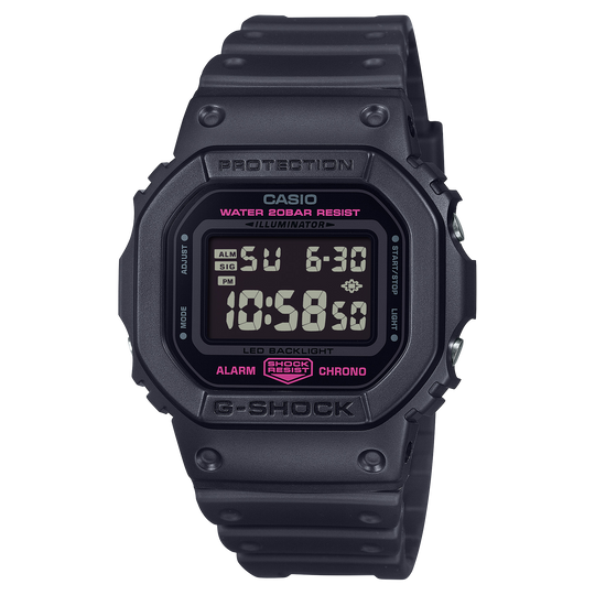 Casio G-SHOCK Digital 5600 Series Unisex Black Strap Quartz Watch - DW5600PK-1