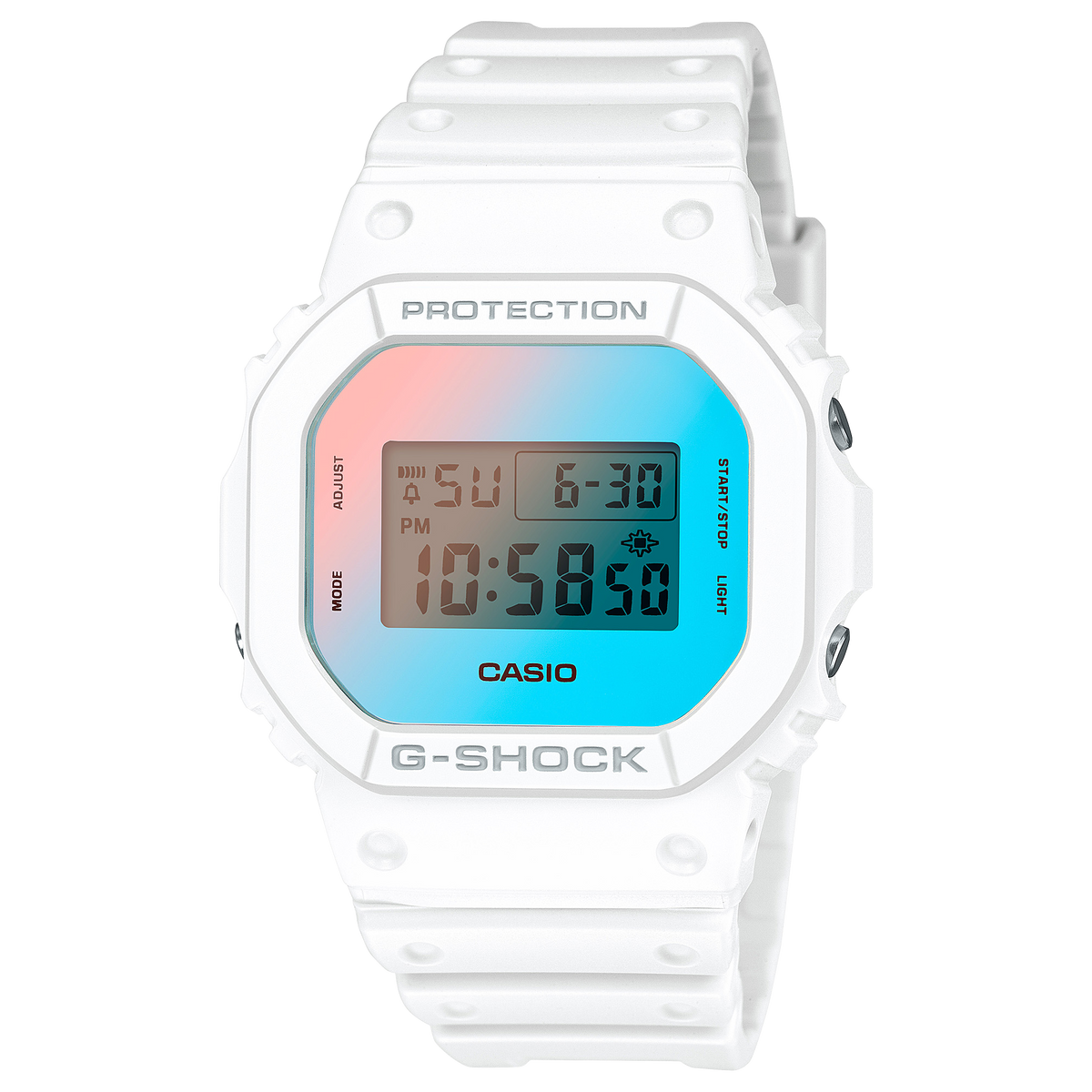 Casio G-SHOCK Digital 5600 Series Unisex White Strap Quartz Watch - DW5600TL-7