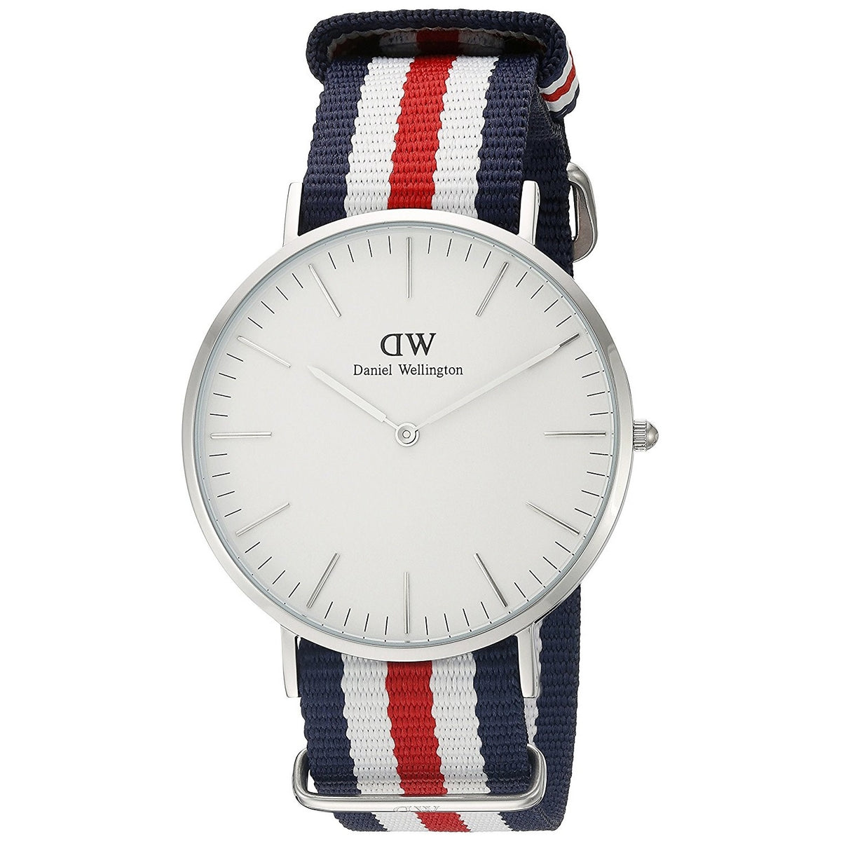 Daniel Wellington Canterbury Men's Multicolor-Blue, White and Red Strap Quartz Watch - DW00100016