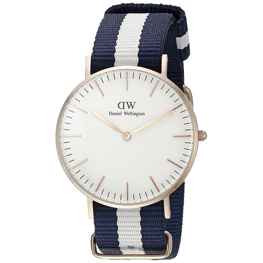 Daniel Wellington Glasgow Women's Blue and White Strap Quartz Watch - DW00100031