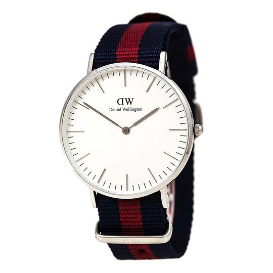 Daniel Wellington Oxford Women's Blue and Red Strap Quartz Watch - DW00100046