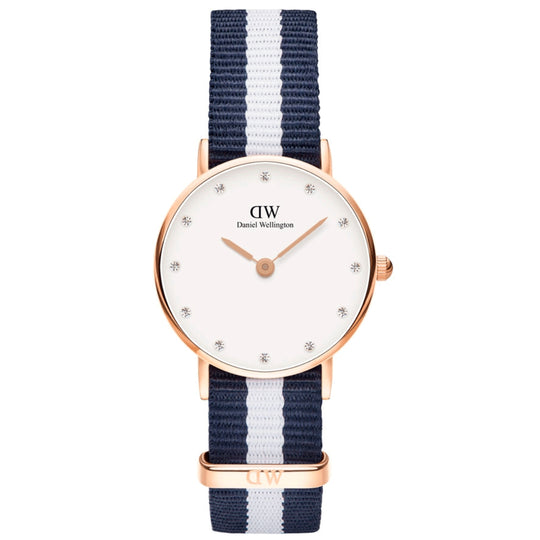 Daniel Wellington Glasgow Women's Blue and White Strap Quartz Watch - DW00100066